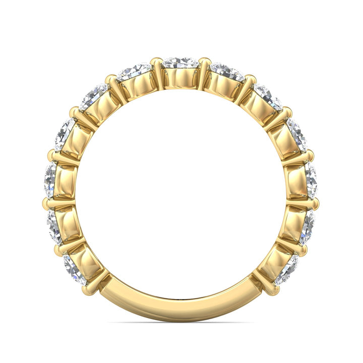 14K Gold Yellow Channel/Shared Prong Wedding Band from the Channel/Shared Prong collection - DWBSP9-1.00-1_14KY