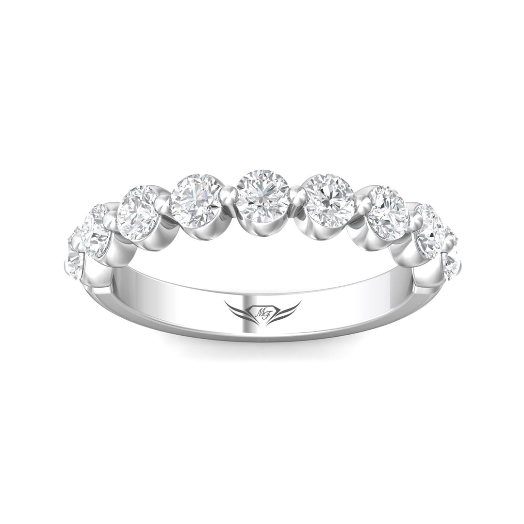 Channel/Shared Prong Wedding Band from the Channel/Shared Prong collection