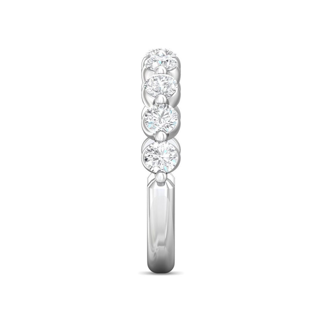 Channel/Shared Prong Wedding Band from the Channel/Shared Prong collection