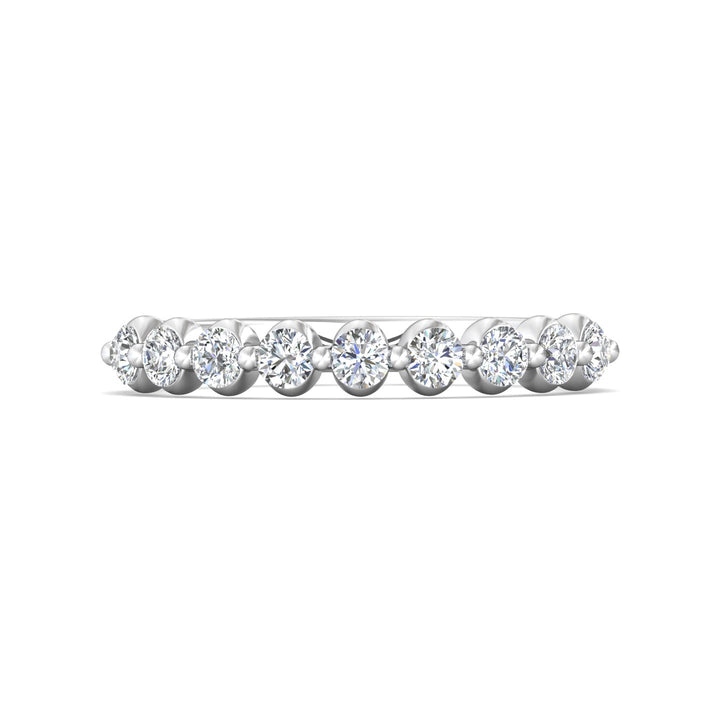 Channel/Shared Prong Wedding Band from the Channel/Shared Prong collection