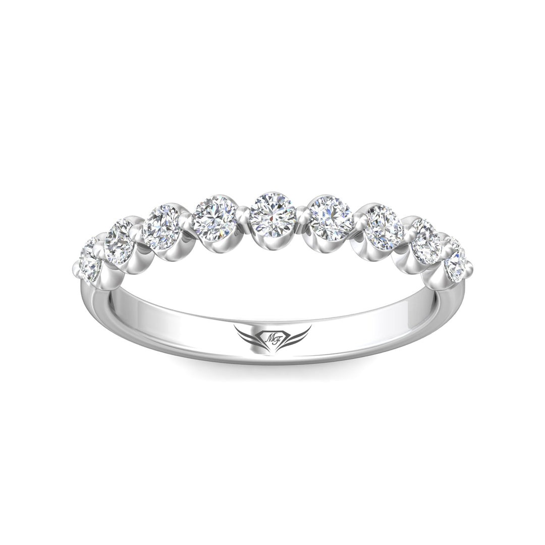 Channel/Shared Prong Wedding Band from the Channel/Shared Prong collection