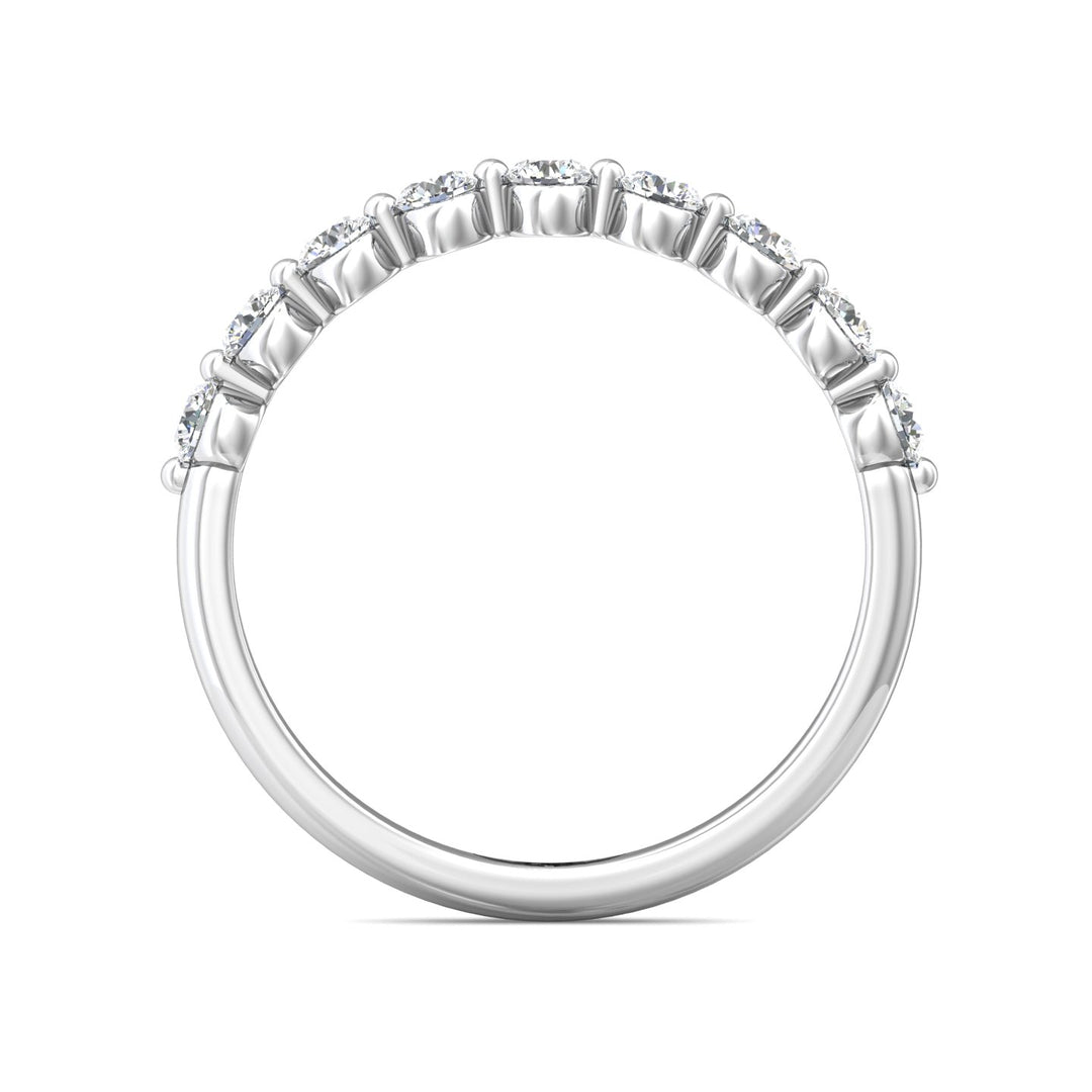 Channel/Shared Prong Wedding Band from the Channel/Shared Prong collection