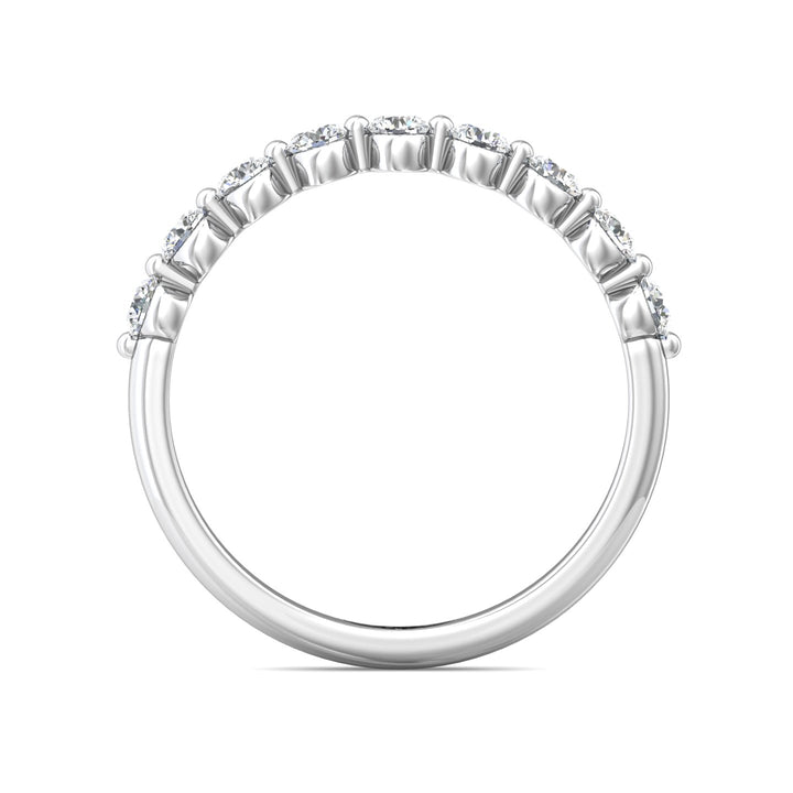 Channel/Shared Prong Wedding Band from the Channel/Shared Prong collection