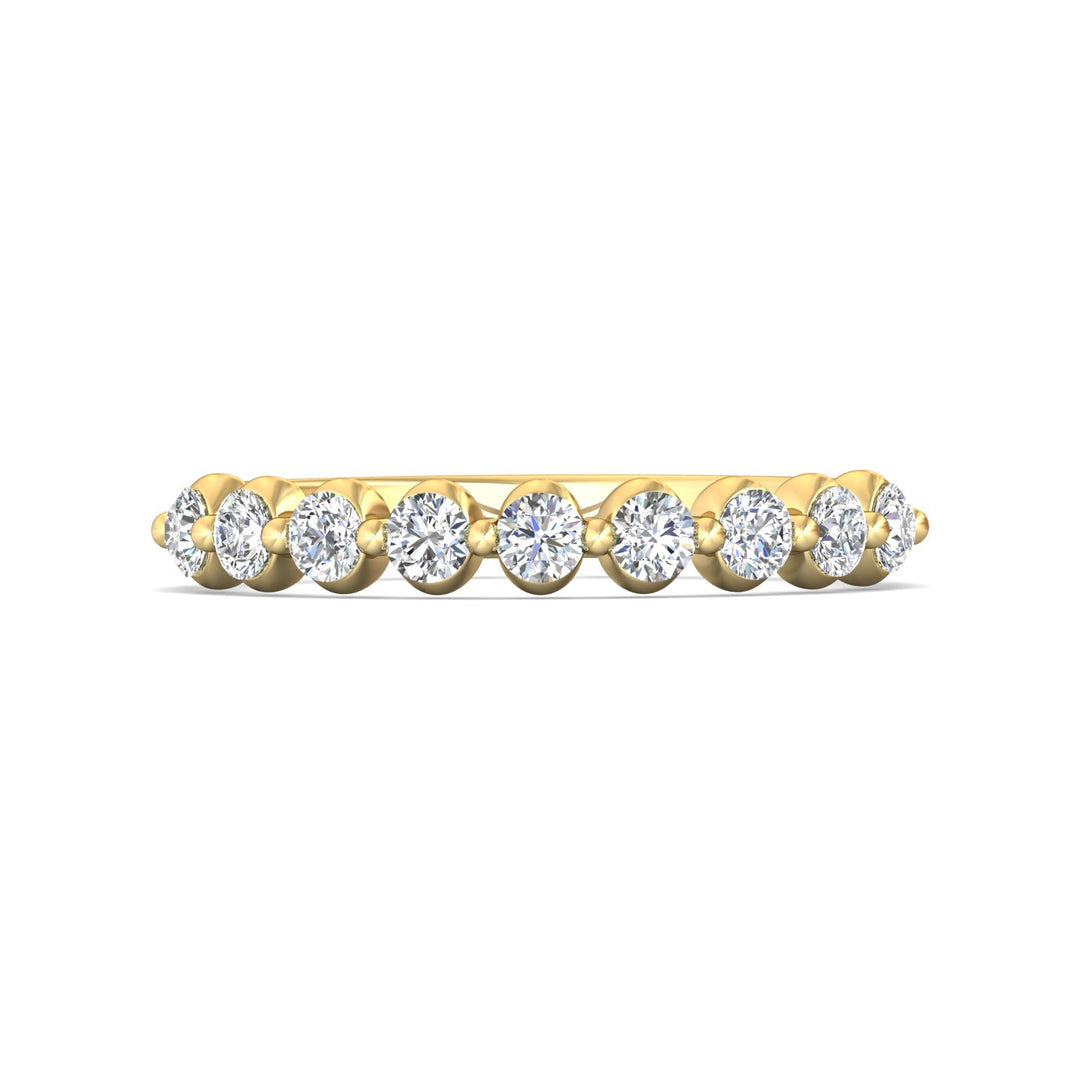 14K Gold Yellow Channel/Shared Prong Wedding Band from the Channel/Shared Prong collection - DWBSP9-9-.50_14KY