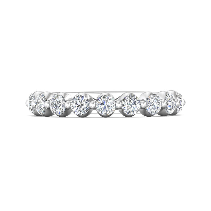 Channel/Shared Prong Wedding Band from the Channel/Shared Prong collection