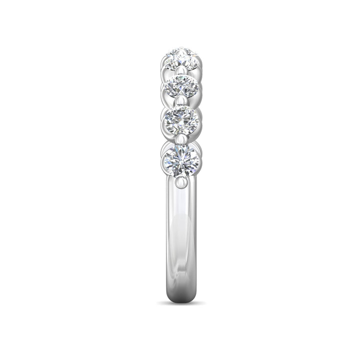 Platinum White Channel/Shared Prong Wedding Band from the Channel/Shared Prong collection - DWBSP9-9-.75_PlatW
