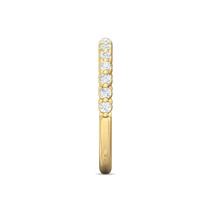 14K Gold Yellow Channel/Shared Prong Wedding Band from the Channel/Shared Prong collection - DWBSP9-.35_14KY