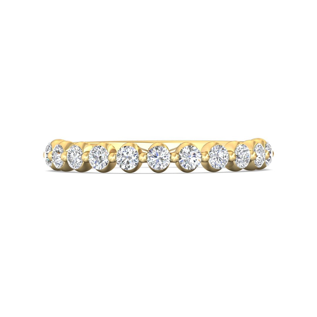 14K Gold Yellow Channel/Shared Prong Wedding Band from the Channel/Shared Prong collection - DWBSP9-.50_14KY
