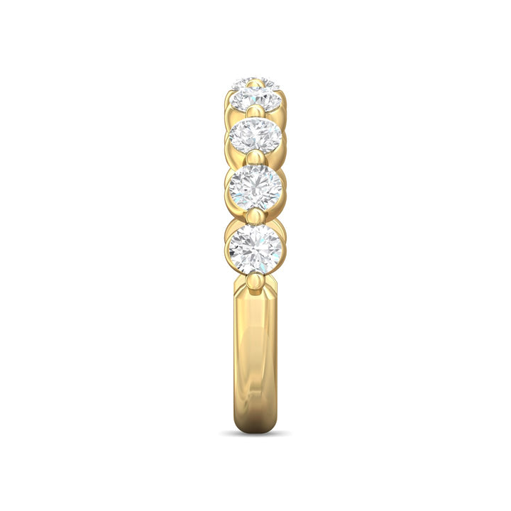 14K Gold Yellow Channel/Shared Prong Wedding Band from the Channel/Shared Prong collection - DWBSP9-1.00_14KY