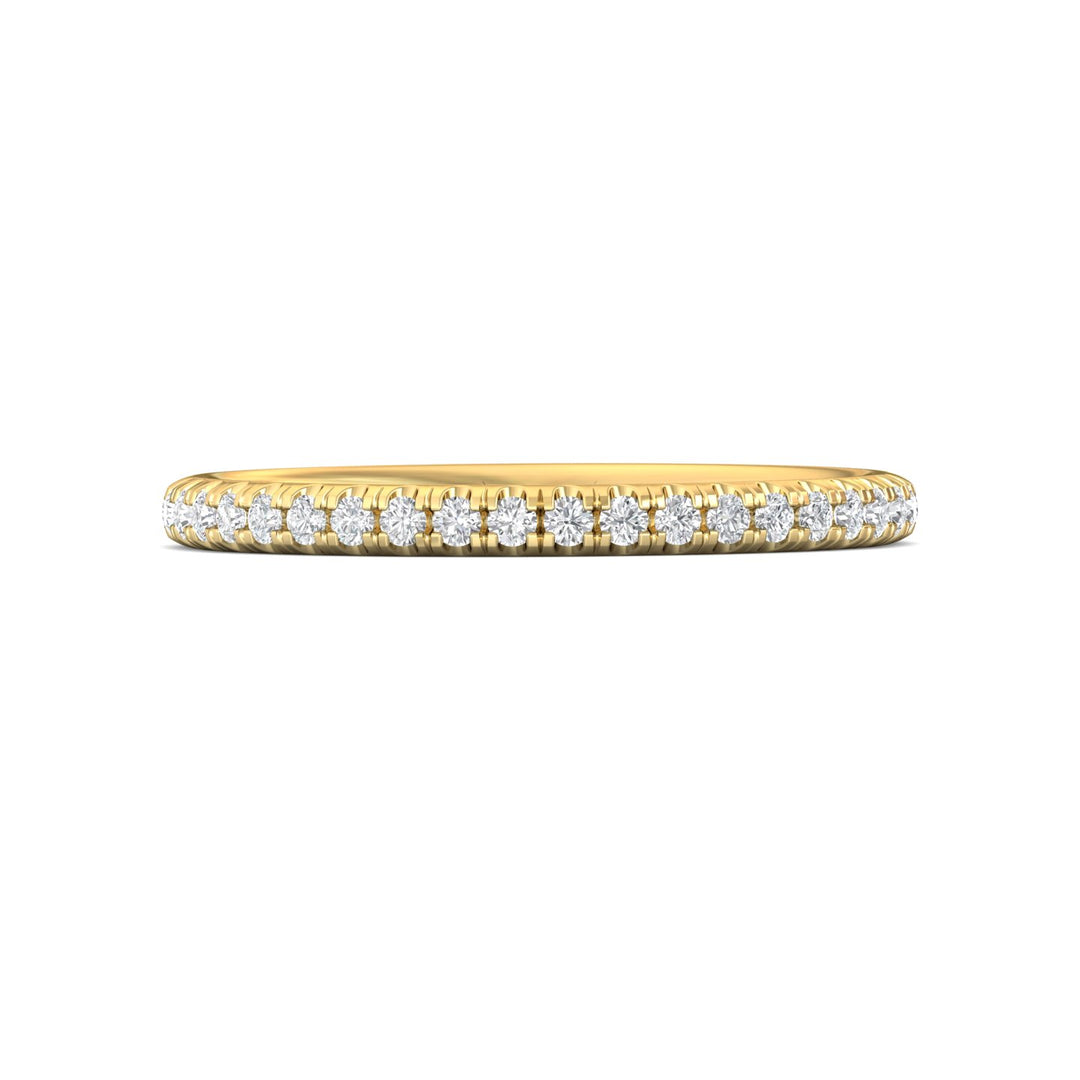 14K Gold Yellow Micropave Wedding Band from the Micropave collection - DWBT04M_14KY