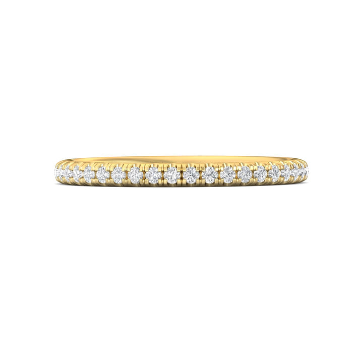 14K Gold Yellow Micropave Wedding Band from the Micropave collection - DWBT04M_14KY