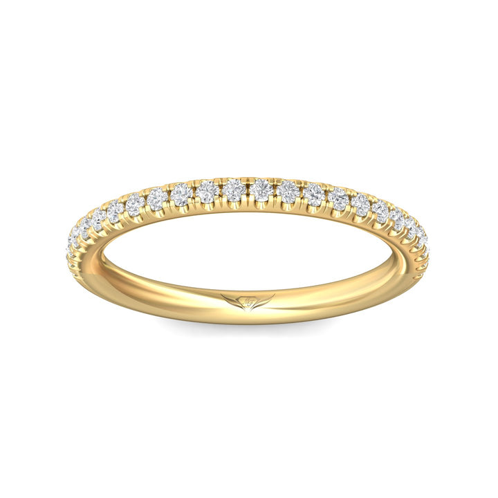 14K Gold Yellow Micropave Wedding Band from the Micropave collection - DWBT04M_14KY