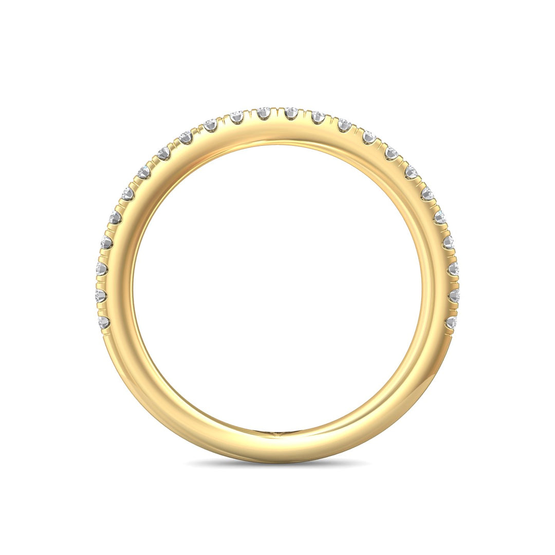 14K Gold Yellow Micropave Wedding Band from the Micropave collection - DWBT04M_14KY