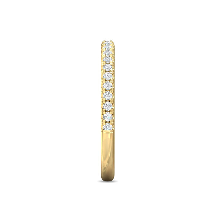 14K Gold Yellow Micropave Wedding Band from the Micropave collection - DWBT04M_14KY