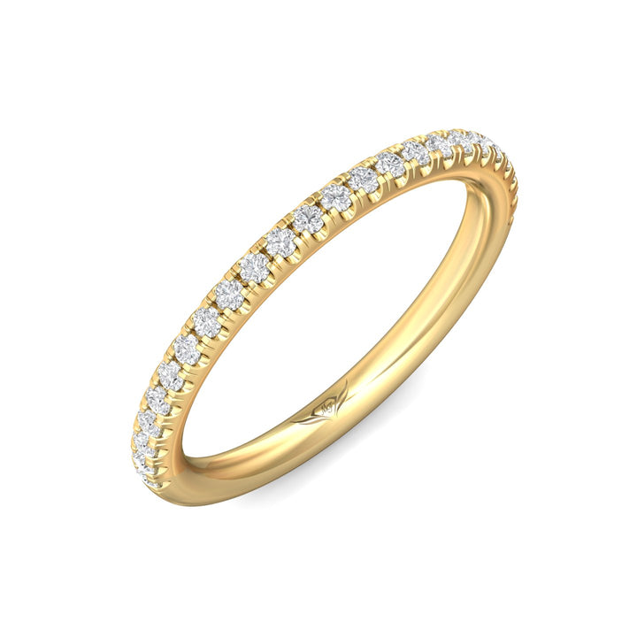 14K Gold Yellow Micropave Wedding Band from the Micropave collection - DWBT04M_14KY