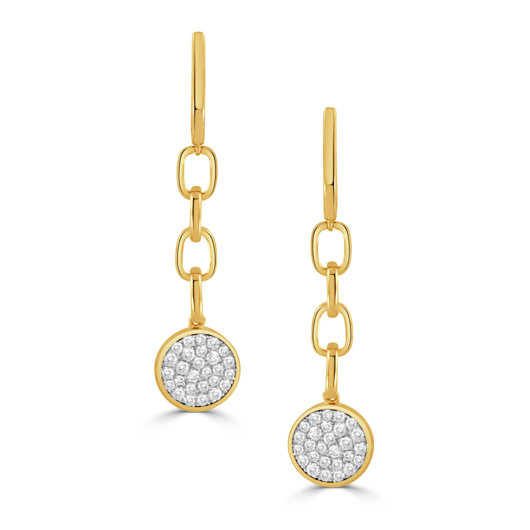 E10760TT-18K WHITE AND YELLOW GOLD DIAMOND EARRING