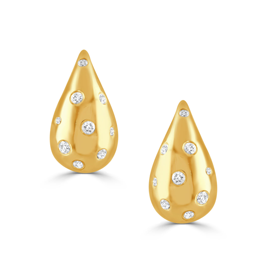 E11705-18K YELLOW GOLD DIAMOND EARRING