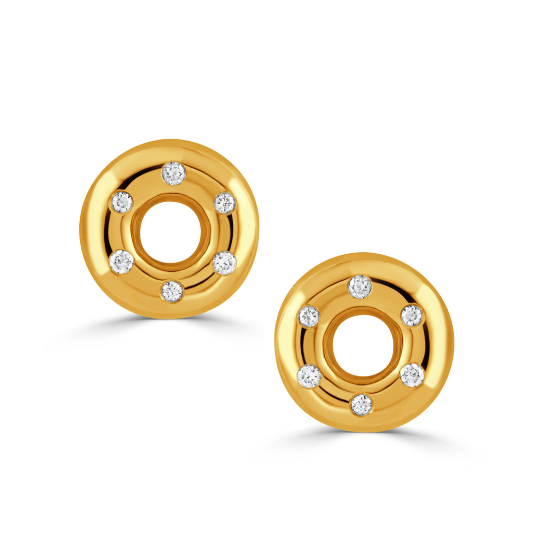 E12323-18K YELLOW GOLD DIAMOND EARRING