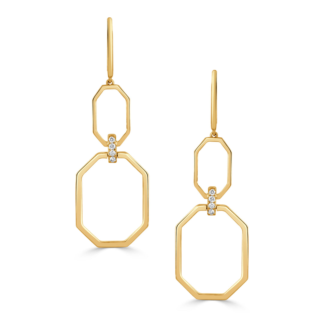 E9823-18K YELLOW GOLD DIAMOND EARRING