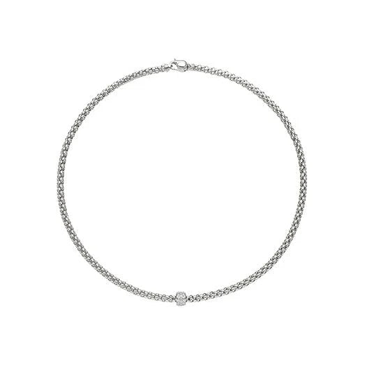 FOPE Necklace in 18K White Gold with .29 CTW Diamonds