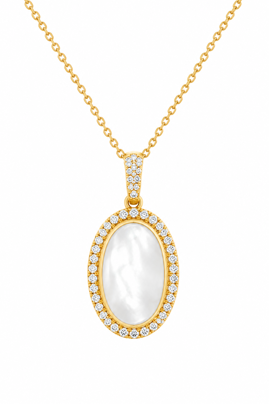 Kabana 14K Yellow Gold White Mother-of-Pearl 0.50 ctw Diamond Pendant
