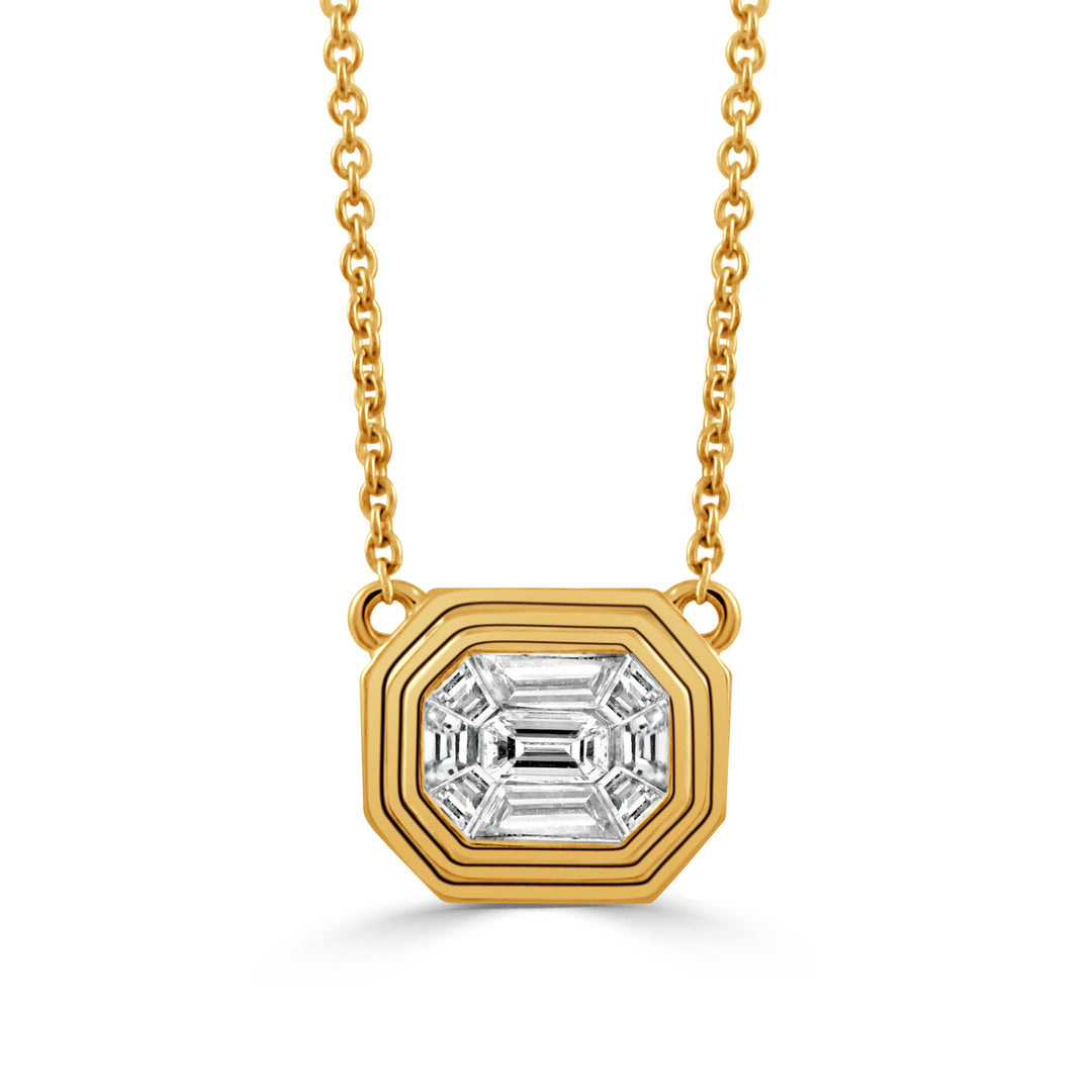 N12265-18K YELLOW GOLD DIAMOND NECKLACE
