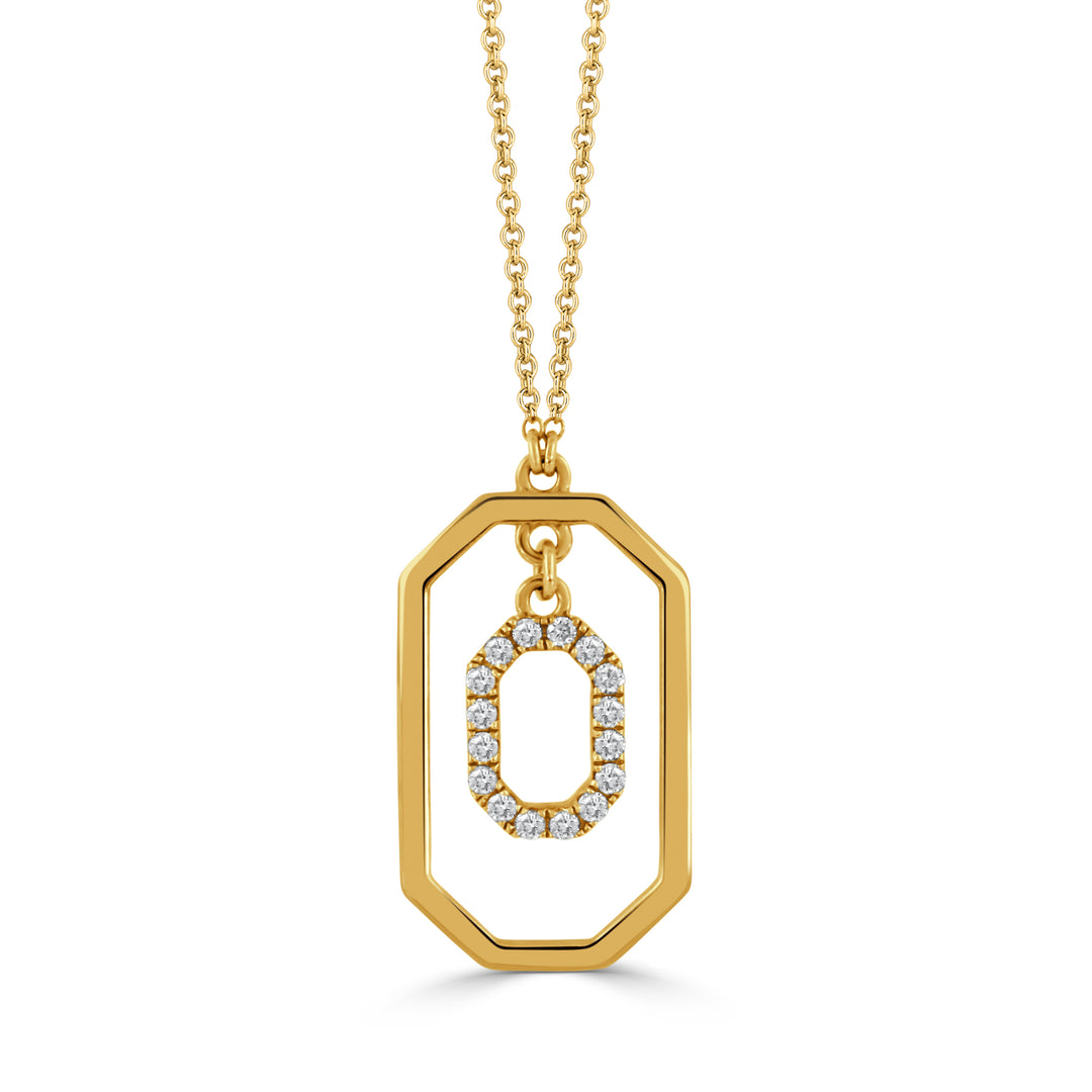 N9832-2-18K YELLOW GOLD DIAMOND NECKLACE