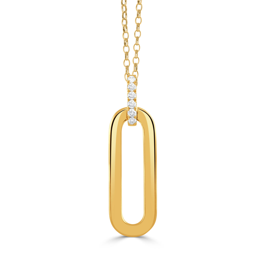 P10279-18K YELLOW GOLD DIAMOND PENDANT