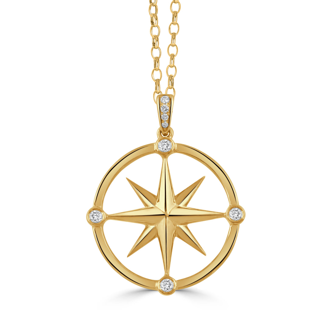 P10769-18K YELLOW GOLD DIAMOND PENDANT