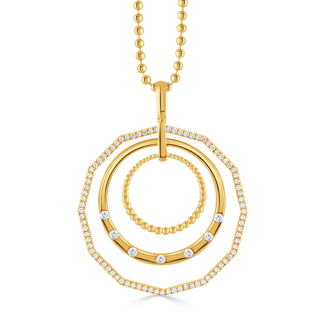 P11226-18K YELLOW GOLD DIAMOND PENDANT