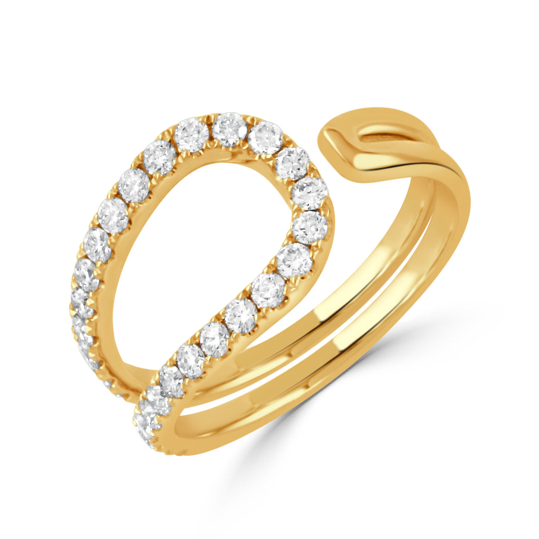 R10813-18K YELLOW GOLD DIAMOND RING