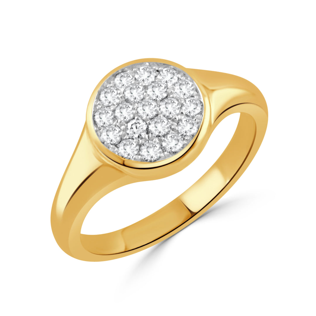 R11200TT-18K YELLOW GOLD DIAMOND RING