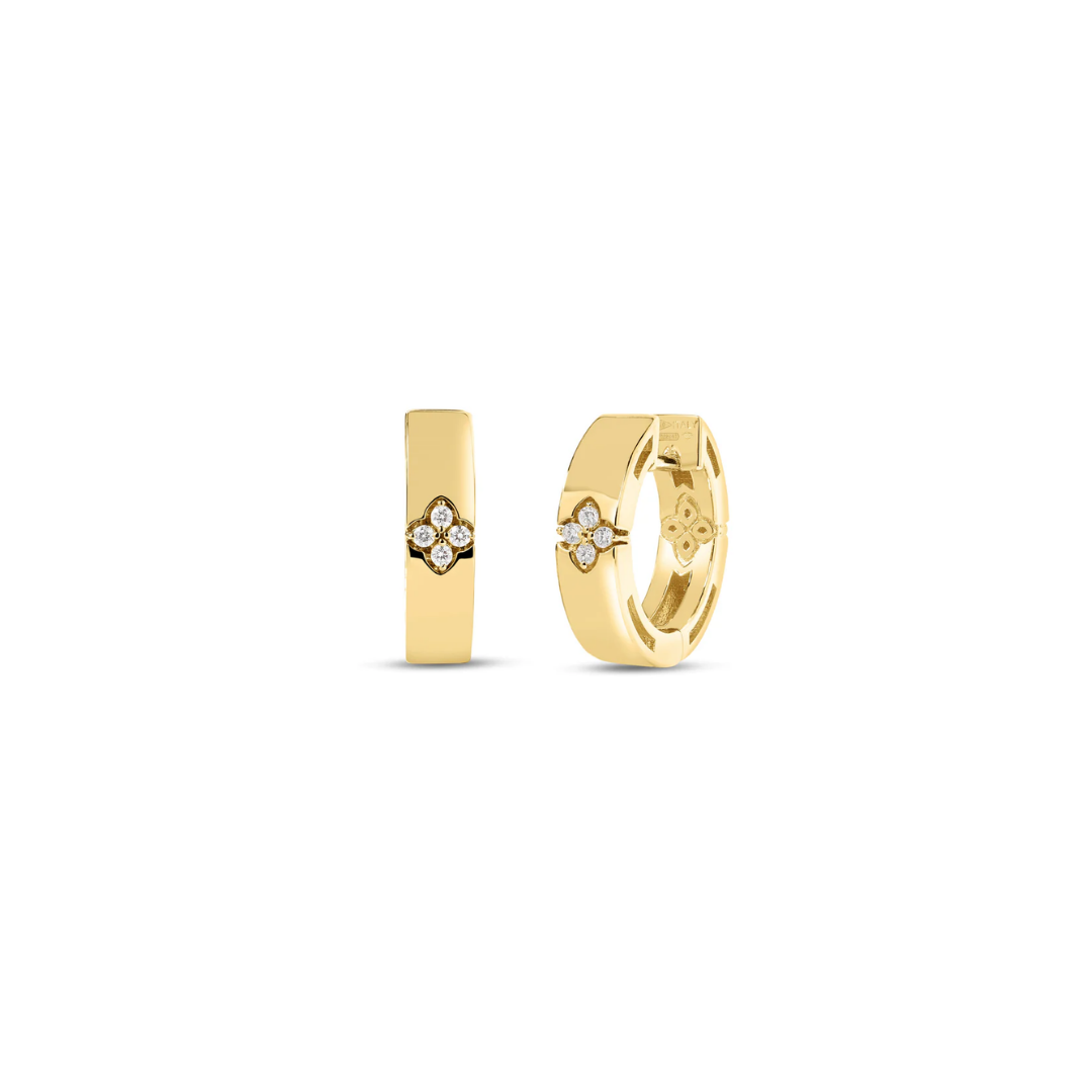Roberto Coin Love in Verona 18K Yellow Gold Hoops - Snap Back