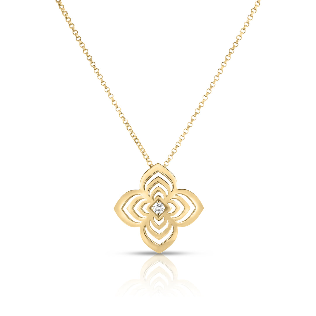 M RCO 18Y PLZO DUCALE FLWR D=.04CT GH/SI NCK 16-18" ADJ