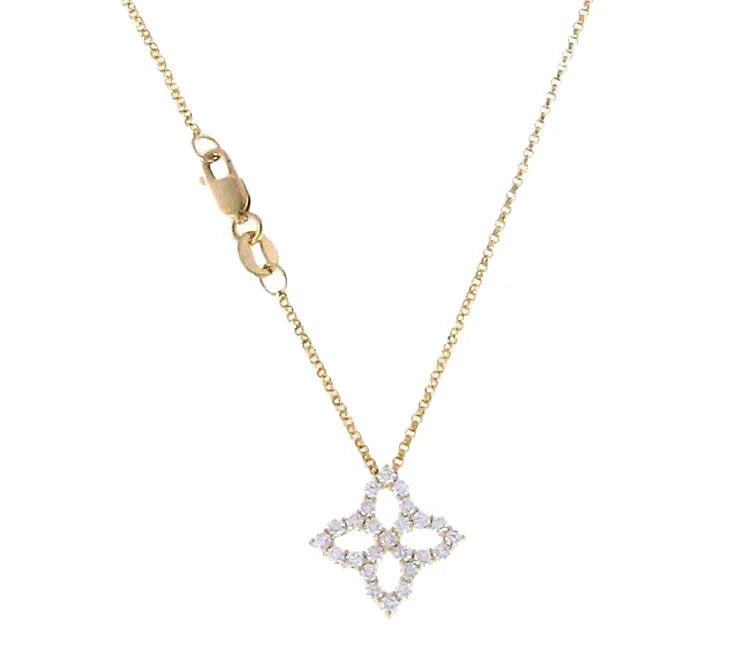 Roberto Coin 18K Yellow Gold Chain - Med Princess Flwr