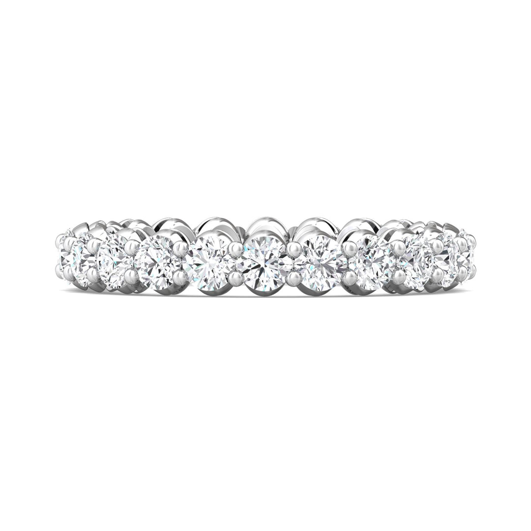 Platinum White Channel/Shared Prong Wedding Band from the Channel/Shared Prong collection - SPWBAFR2-22-2.20_PlatW
