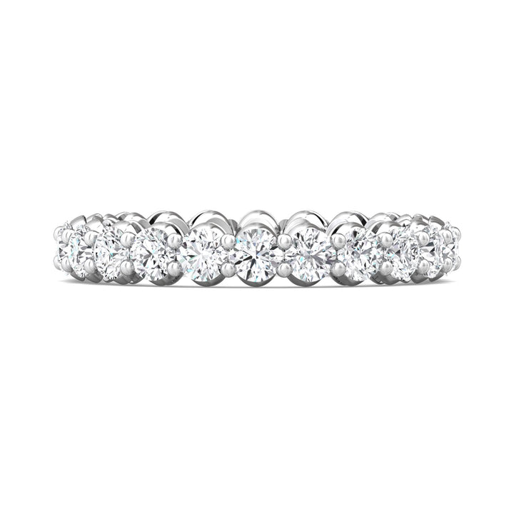 Platinum White Channel/Shared Prong Wedding Band from the Channel/Shared Prong collection - SPWBAFR2-22-2.20_PlatW