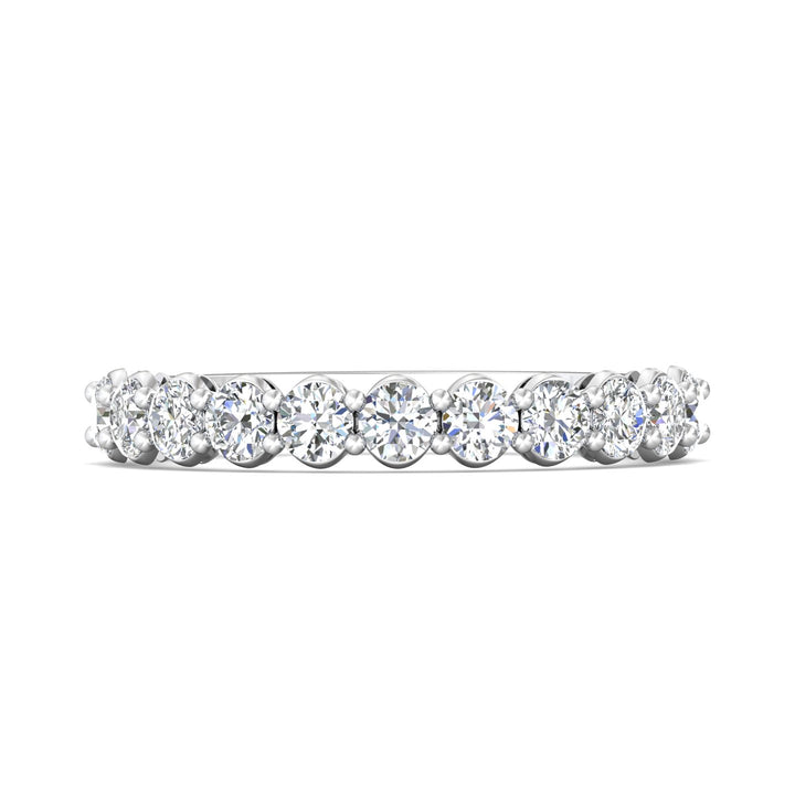 Channel/Shared Prong Wedding Band from the Channel/Shared Prong collection