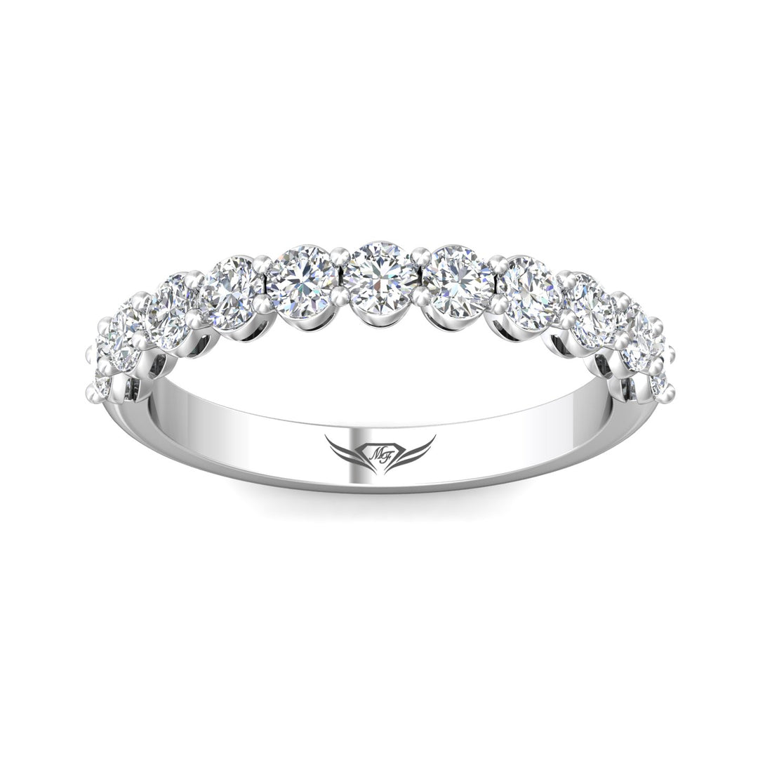 Channel/Shared Prong Wedding Band from the Channel/Shared Prong collection