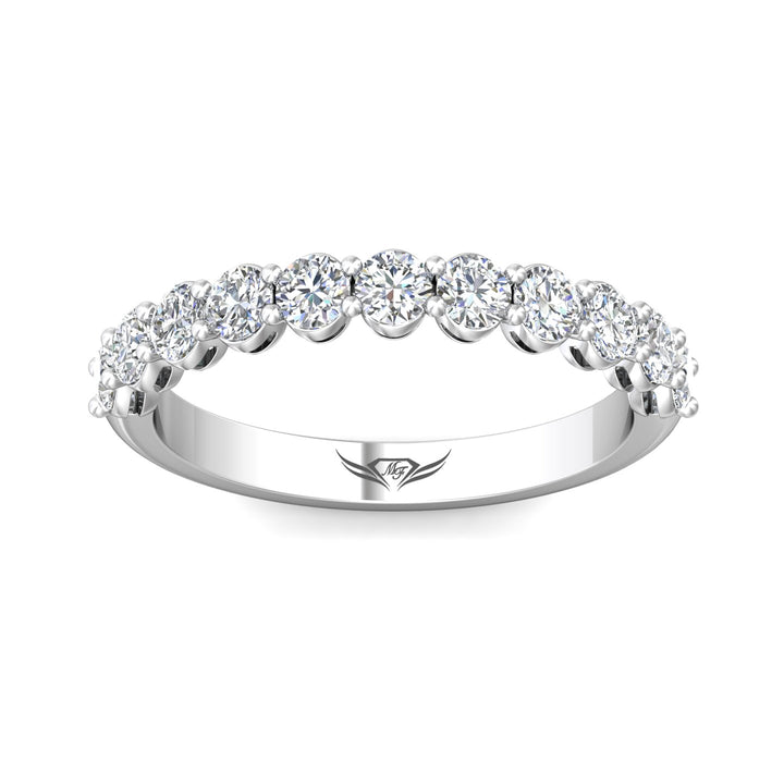 Channel/Shared Prong Wedding Band from the Channel/Shared Prong collection