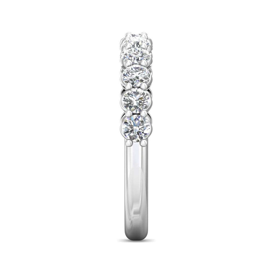 Channel/Shared Prong Wedding Band from the Channel/Shared Prong collection