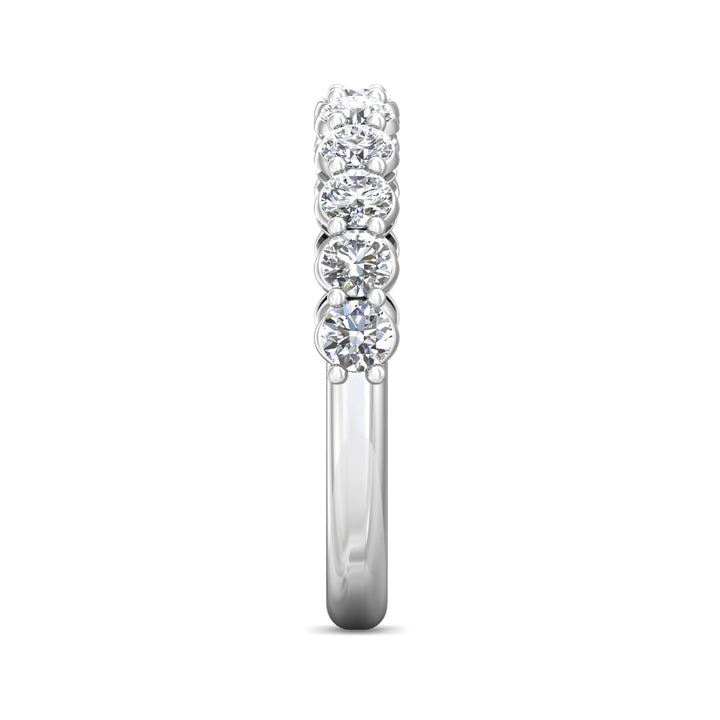 Channel/Shared Prong Wedding Band from the Channel/Shared Prong collection
