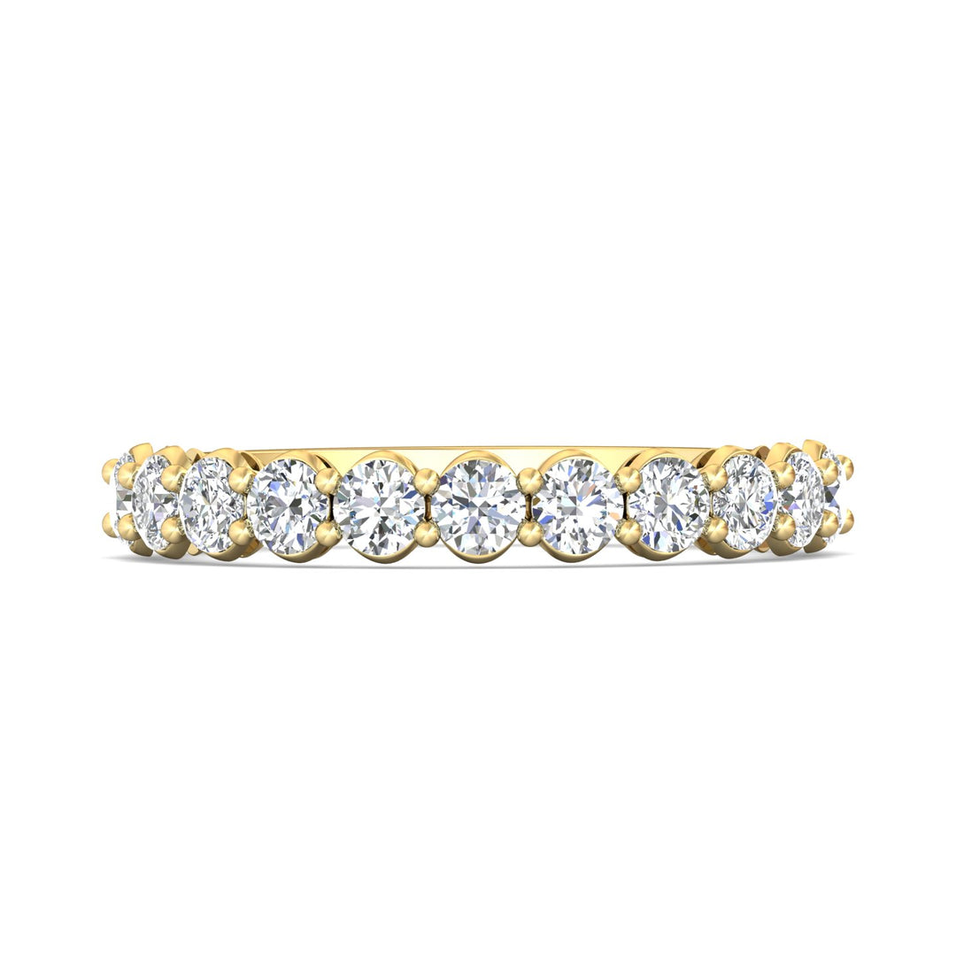 14K Gold Yellow Channel/Shared Prong Wedding Band from the Channel/Shared Prong collection - SPWBAR2-11-.88_14KY