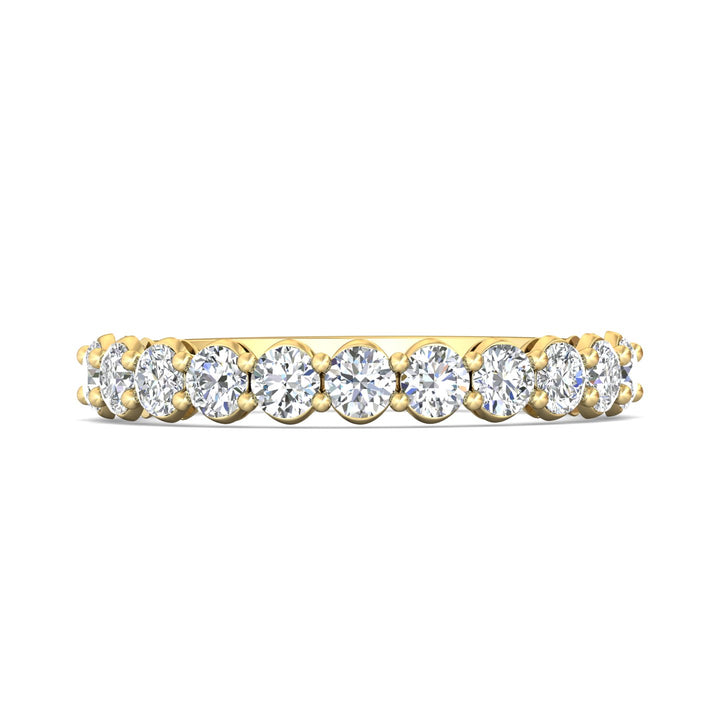 14K Gold Yellow Channel/Shared Prong Wedding Band from the Channel/Shared Prong collection - SPWBAR2-11-.88_14KY