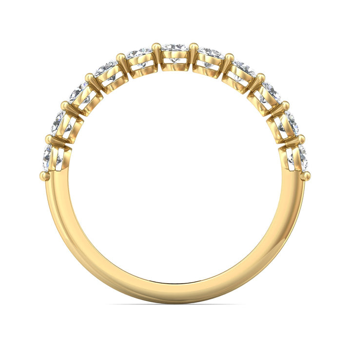 14K Gold Yellow Channel/Shared Prong Wedding Band from the Channel/Shared Prong collection - SPWBAR2-11-.88_14KY