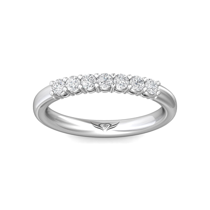 Channel/Shared Prong Wedding Band from the Channel/Shared Prong collection