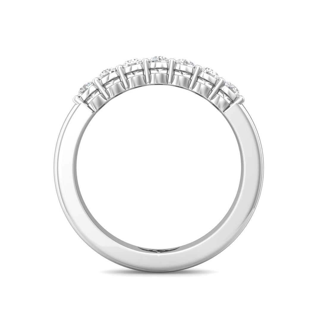 Platinum White Channel/Shared Prong Wedding Band from the Channel/Shared Prong collection - SPWBAR7-.50_PlatW