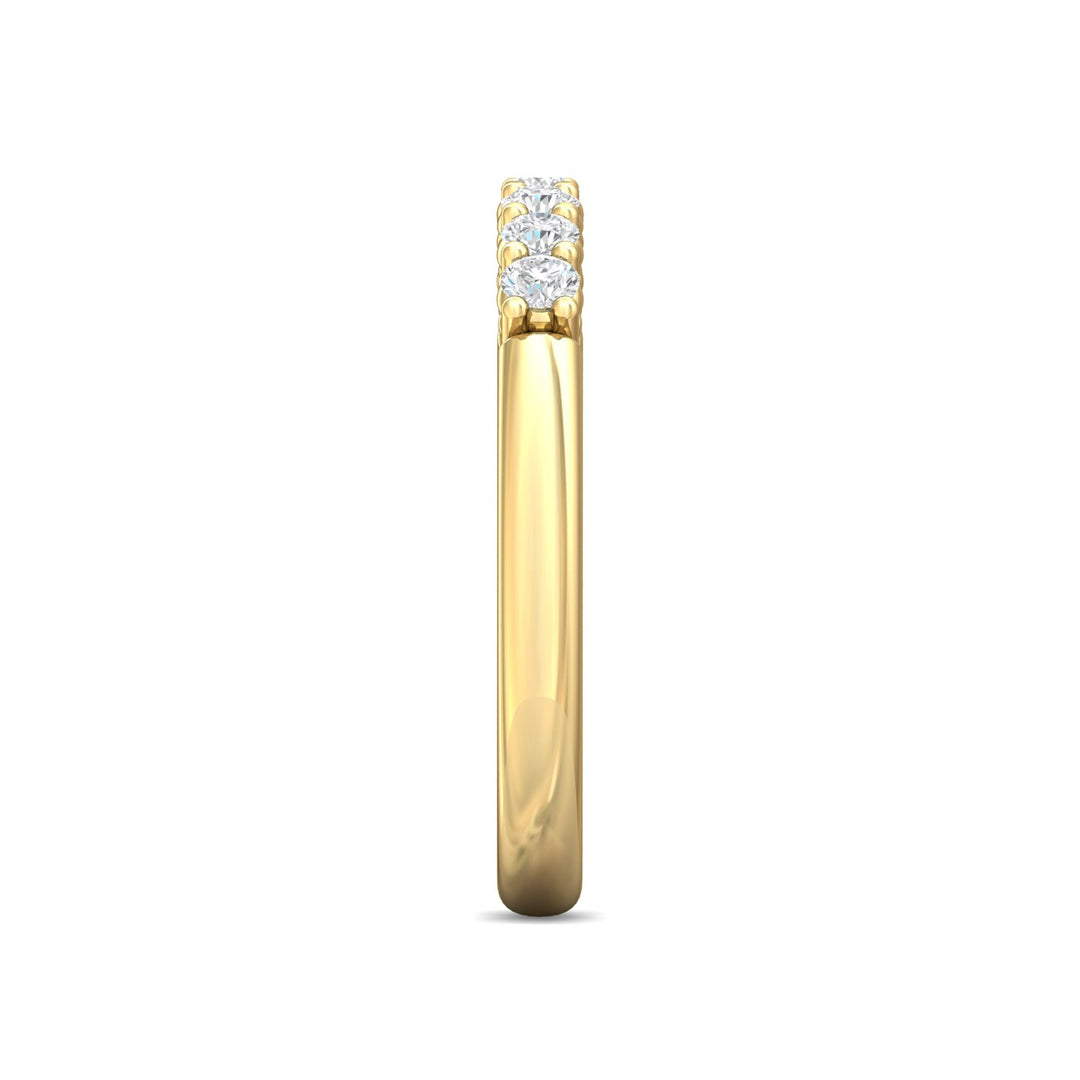 14K Gold Yellow Channel/Shared Prong Wedding Band from the Channel/Shared Prong collection - SPWBAR7-.35_14KY