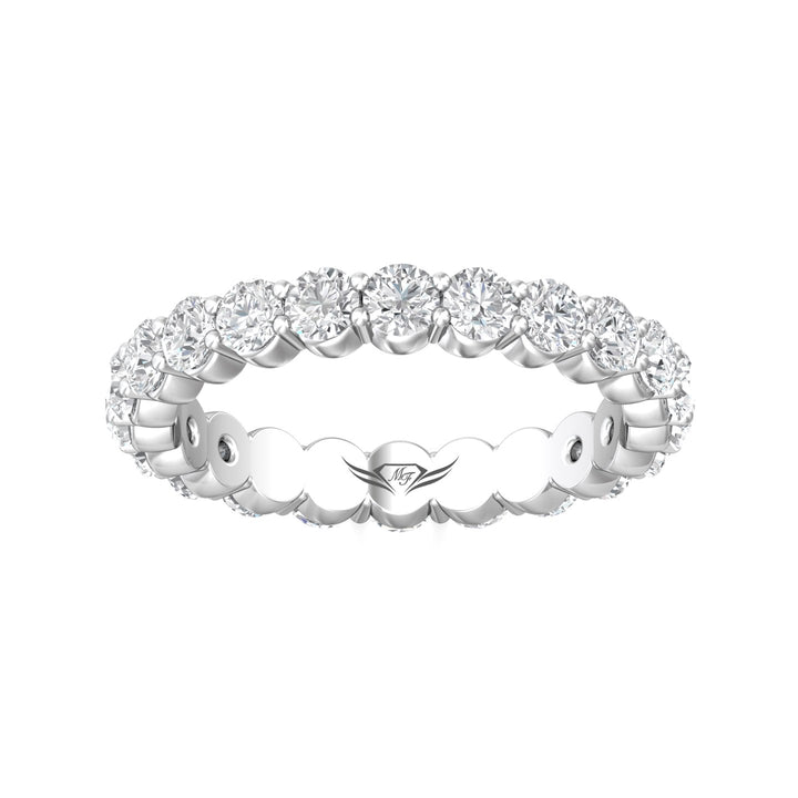 Channel/Shared Prong Wedding Band from the Channel/Shared Prong collection
