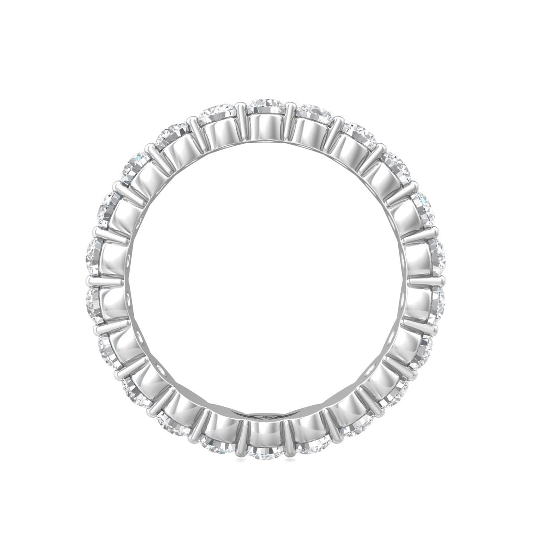 Platinum White Channel/Shared Prong Wedding Band from the Channel/Shared Prong collection - SPWBFR-22-1.85_PlatW